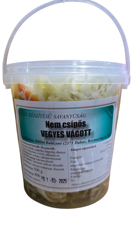 Nem csípős, Vegyes vágott (500/800g)