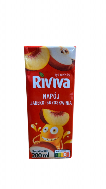 Őszibarack ízű szívószálas gyümölcsital (200ml)