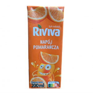 Narancs ízű szívószálas gyümölcsital (200ml) - 200 Ft